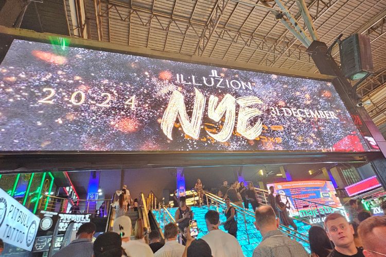New Year 2024 Illuzion front of the club